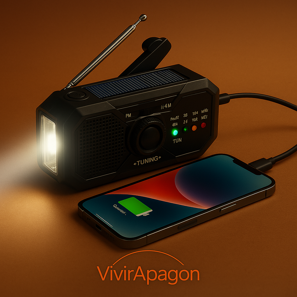 Radio de emergencia multifunción: información y energía sin electricidad